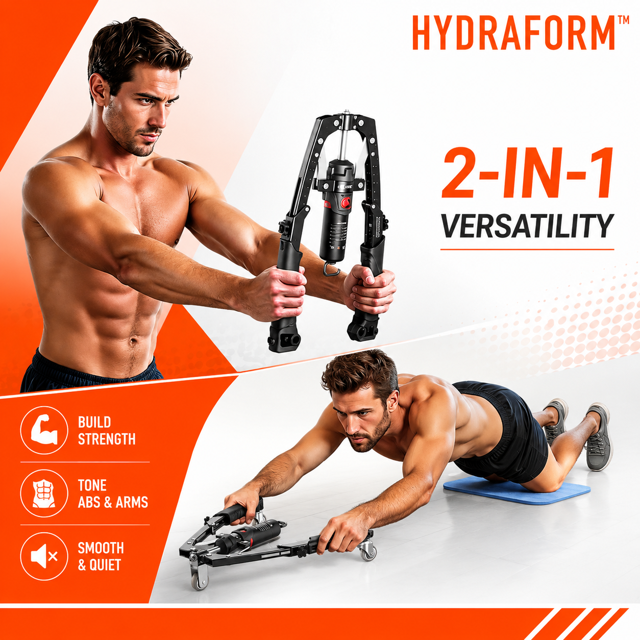HydraForm™ 3-in-1 Hydraulic Chest & Arm Exerciser